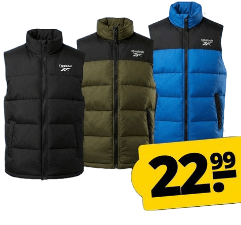 🦺 Reebok Heavyweight Puffer Weste in 3 Farben für je 27,94€ (statt 69€)