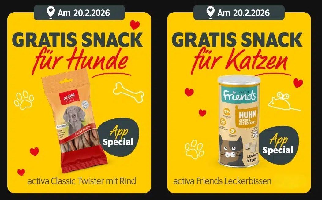 🐶🐱 Nur heute! Vom Futterhaus gratis Snack für Hund oder Katze 🐶🐱 Nur heute! Vom Futterhaus gratis Snack für Hund oder Katze