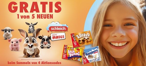 Storck Produkte kaufen   Schleich „Mini Mates“ gratis erhalten