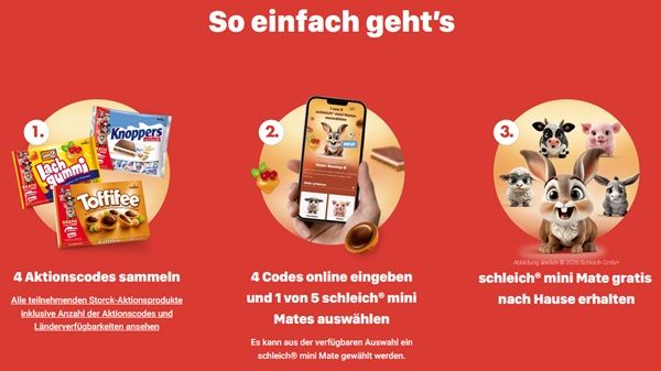 Storck Produkte kaufen   Schleich „Mini Mates“ gratis erhalten