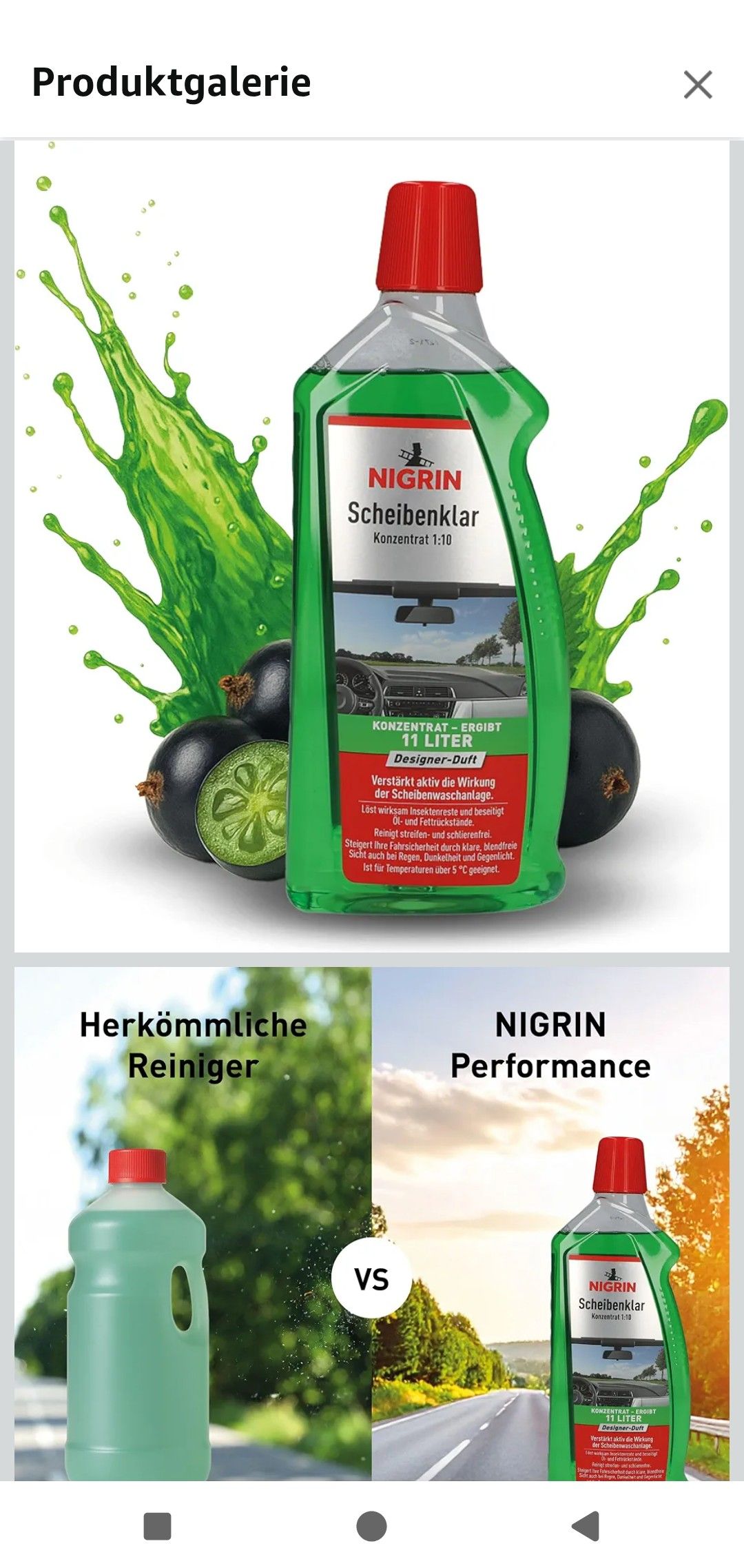 NIGRIN Scheibenklar Konzentrat 1:10 Designer Duft | 1 Liter NIGRIN Scheibenklar Konzentrat 1:10 Designer Duft | 1 Liter