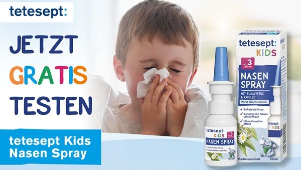 tetesept Kids Nasenspray gratis ausprobieren   ab 23.02.