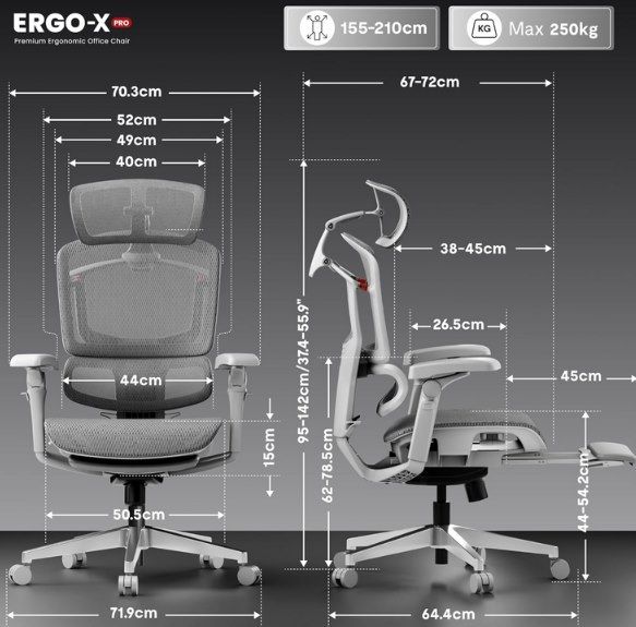 💺 FLEXISPOT ErgoX Pro Mesh mit ausziehbarer Fußstütze für 359,97€ (statt 380€)