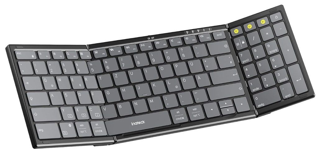 ⌨️ Inateck N0135 faltbare Tastatur mit AI Key & Tasche für 25,70€ (statt 40€)