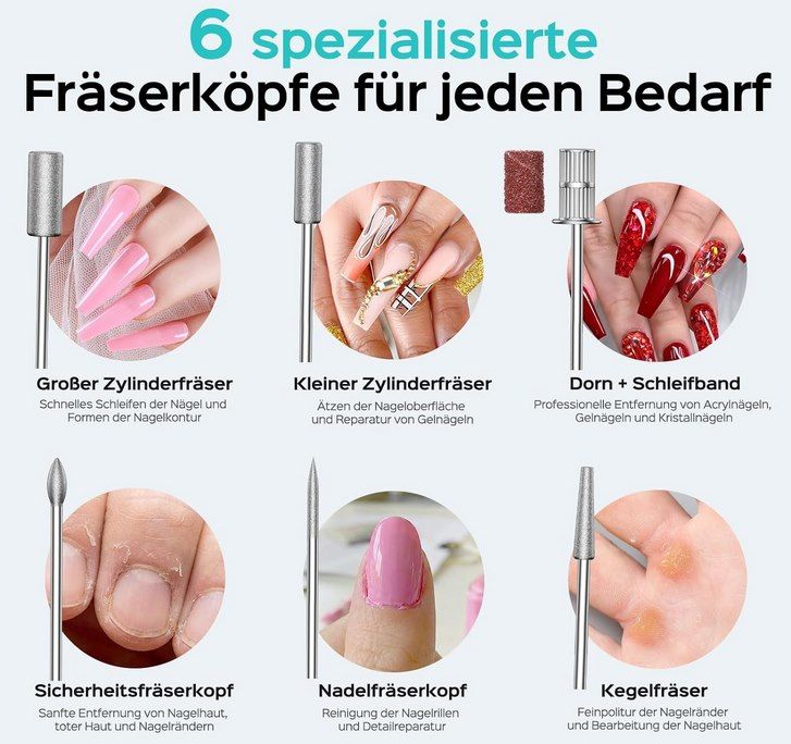 💅 COSLUS C51 kabellose elektrische Nagelfräser mit 25 Stufen für 12,99€ (statt 20€)