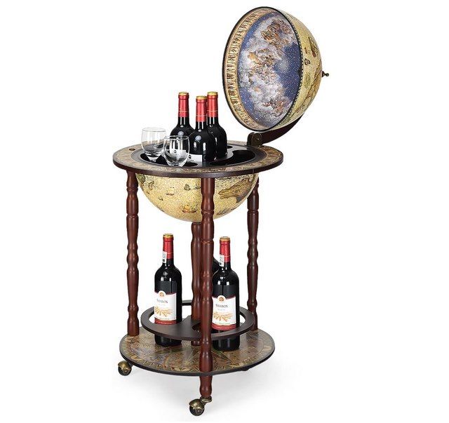 🍾🌏 COSTWAY Globusbarwagen aus Holz für 85,49€ (statt 107€)