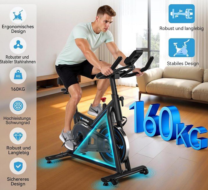 🚲 Wenoker JC318 Heimtrainer mit App Anbindung bis 160kg für 131,99€ (statt 190€)