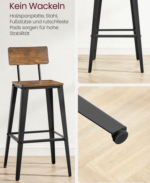 🍹 2x VASAGLE Barhocker mit Rückenlehne für 39,99€ (statt 58€) 🍹 2x VASAGLE Barhocker mit Rückenlehne für 39,99€ (statt 58€)