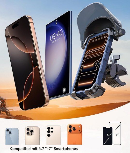🚵‍♂️ JOYROOM Handyhalterung für Lenker mit Sonnenblende für 14,99€ (statt 30€)