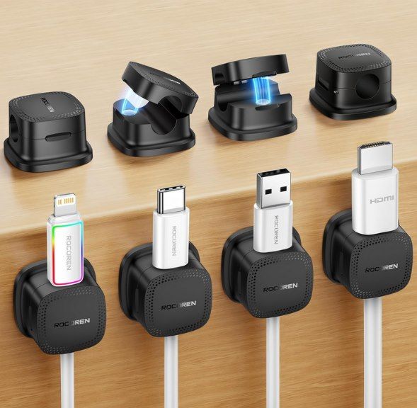 🔌 8x Rocoren magnetische Kabelhalter für 5,59€ (statt 10€)