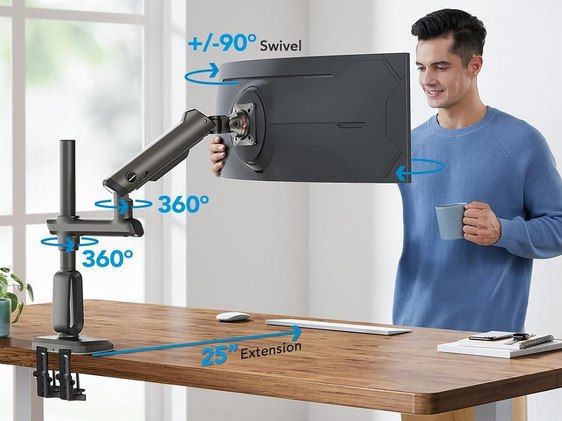🖥️ HUANUO Monitorhalterung für Ultrawide Bildschirme bis 49 Zoll & 18kg für 55,24€ (statt 85€)