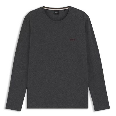 👕 BOSS Herren Ls-Shirt R Loungew_Longsleeve in Charcoal ab 25,18€ (statt 39€)