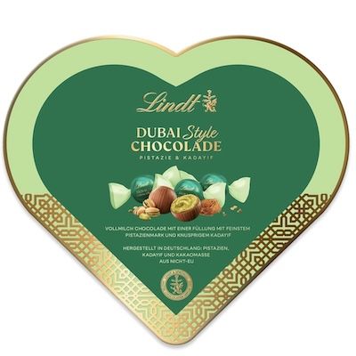 💚 115g Lindt Dubai Style Chocolade Herzchen für 12,99€ (statt 15€)