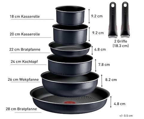 🍳 Tefal Ingenio Enjoy 8 tlg. Topf  & Pfannenset für 104€ (statt 125€)