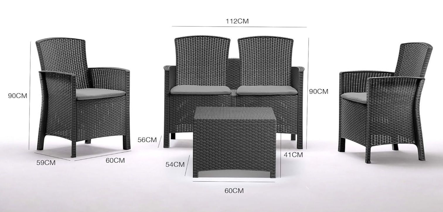 🏡 Dmora Urano Garten Lounge Set für 319,99€ (statt 408€)