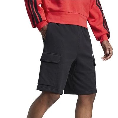 Adidas Herren Shorts Essentials French Terry Cargo Shorts in Schwarz für 22€ (statt 31€)
