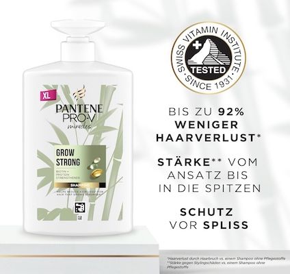👸 5x 1L Pantene Pro V Grow Strong Shampoo mit Biotin & Proteinverstärker für 32,71€ (statt 60€)