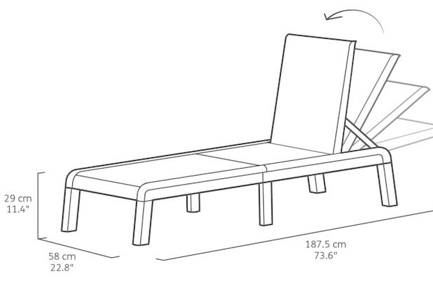 ☀️🏡 Keter Palma verstellbare Garten Sonnenliege für 59,99€ (statt 80€)