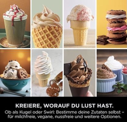 🤤🍦 Ninja CREAMi Scoop & Swirl Eismaschine mit 2 Behältern für 299,99€ (statt 350€)
