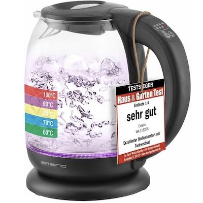 🫖 EMERIO 1,7L Wasserkocher mit Temperaturwahl für 21,21€ (statt 25€)