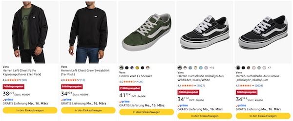 👟 Vans Ward in vielen Größen ab 34,57€ (statt 50€)
