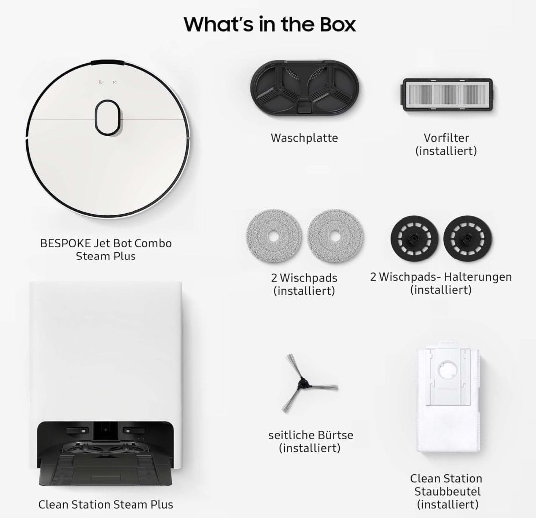 💨 Samsung Bespoke Jet Bot Combo Steam Plus Saugroboter für 549€ (statt 686€)