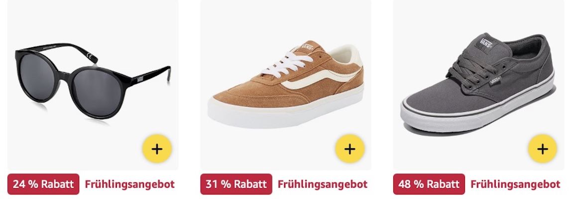 🔝👕👟 Amazon: Vans Frühlings Sale – Kult Sneaker, Pullis, T Shirts im Angebot
