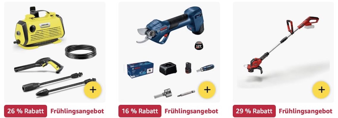 🏡 Amazon: Rasenmäher & Gartenwerkzeuge Sale z.B. Kärcher Hochdruckreiniger für 102€ (statt 130€) 🏡 Amazon: Rasenmäher & Gartenwerkzeuge Sale z.B. Kärcher Hochdruckreiniger für 102€ (statt 130€)