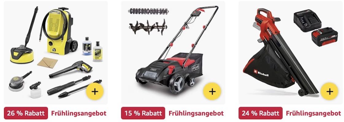 🏡 Amazon: Rasenmäher & Gartenwerkzeuge Sale z.B. Kärcher Hochdruckreiniger für 102€ (statt 130€) 🏡 Amazon: Rasenmäher & Gartenwerkzeuge Sale z.B. Kärcher Hochdruckreiniger für 102€ (statt 130€)