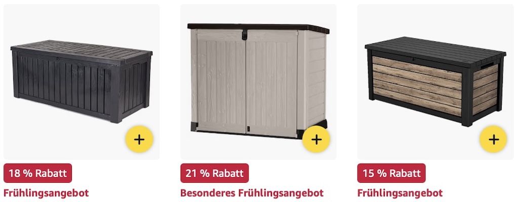 ☀️🏡☺️ Amazon: Frühlings Sale auf TOP Gartenmöbel z.B. Gerätehaus für 436€ (statt 499€)