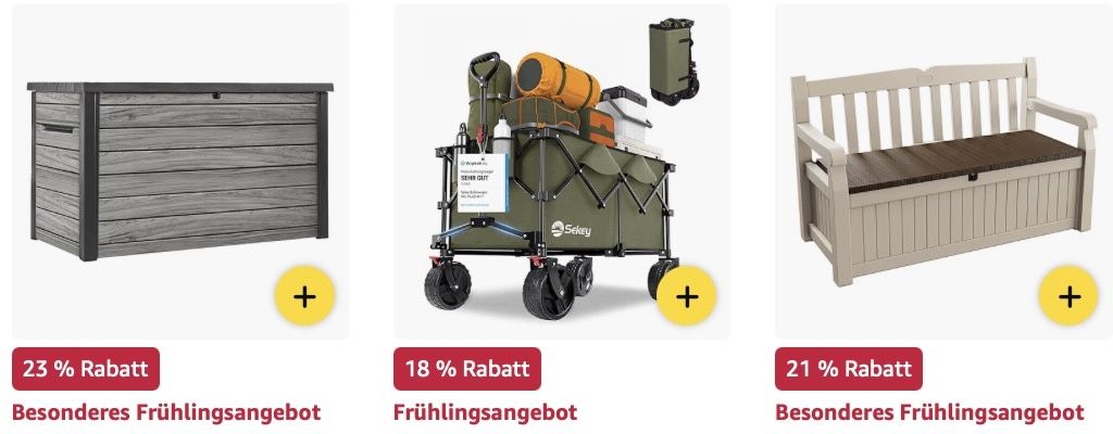 ☀️🏡☺️ Amazon: Frühlings Sale auf TOP Gartenmöbel z.B. Gerätehaus für 436€ (statt 499€)