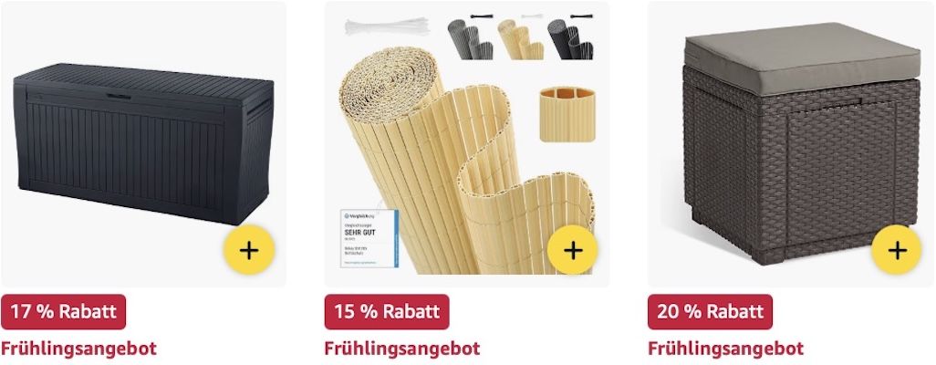 ☀️🏡☺️ Amazon: Frühlings Sale auf TOP Gartenmöbel z.B. Gerätehaus für 436€ (statt 499€)