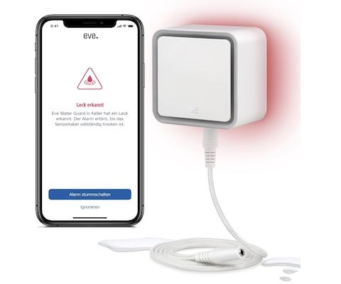 💦 Eve Water Guard   Smarter Wassermelder mit 2m Sensorkabel für 74,95€ (statt 88€)