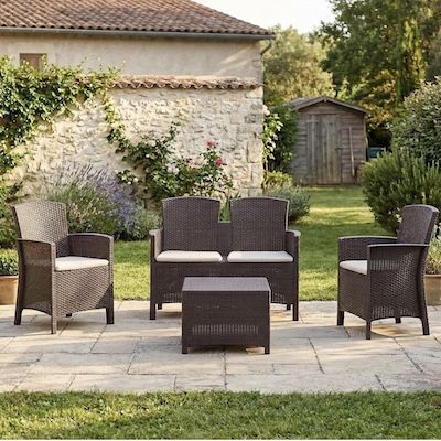 🏡 Dmora Urano Gartenmöbel Lounge-Set mit Kissen für 320€ (statt 408€)