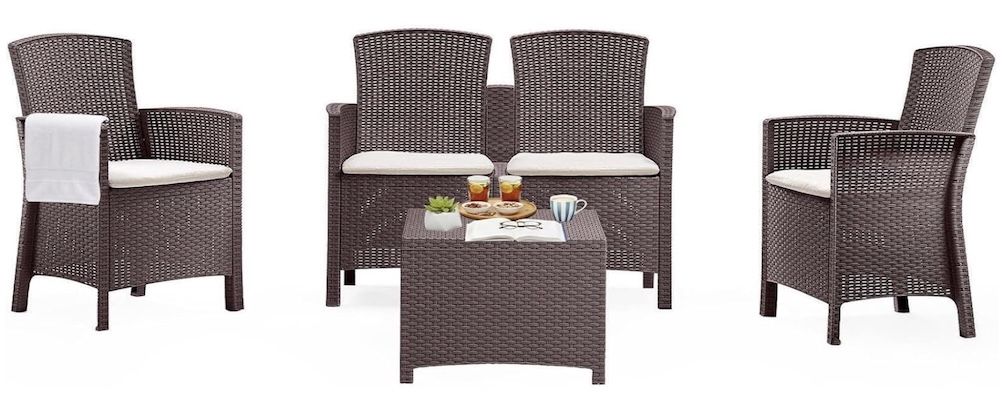 🏡 Dmora Urano Gartenmöbel Lounge Set mit Kissen für 320€ (statt 408€)