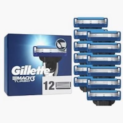 12x Gillette Mach3 Turbo Original Rasierklingen für 23,12€ (statt 33€)