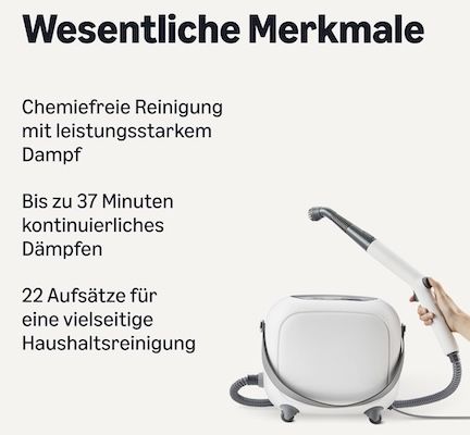 💨 Amazon Basics Mehrzweck-Dampfreiniger für 108€ (statt 130€) 💨 Amazon Basics Mehrzweck Dampfreiniger für 108€ (statt 130€)