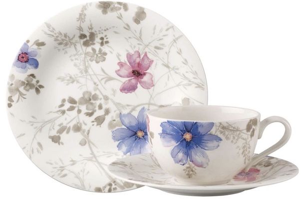 ☕️ Villeroy & Boch   Mariefleur Gris Basic 6 Personen Kaffee Set für 186€ (statt 207€)