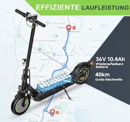 🛴 iSinwheel Elektroroller mit bis 40km Reichweite für 291€ (statt 372€)
