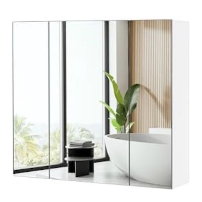 🛁 Yaheetech Spiegelschrank mit 3 Spielgeltüren für 55,99€ (statt 65€)