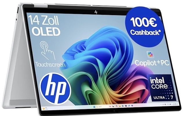 💻 HP OmniBook X Flip 2in1 Next Gen AI Laptop mit 16GB/1TB für 1.149€ (statt 1.300€) 👉🏻 100€ Cashback
