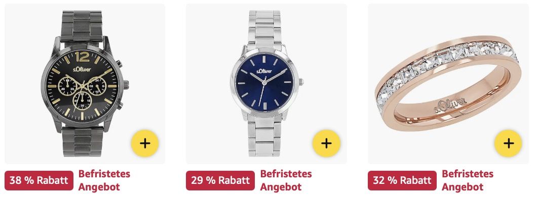 👖👔 Amazon: s.Oliver Big SALE z.B. Armbanduhr in Geschenkbox für 43€ (statt 50€)