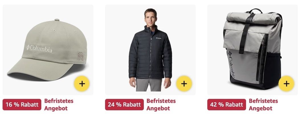 🔝👖🧢 Amazon: Columbia Mega Sale z.B. Rolltop Rucksack für 44€ (statt 64€)