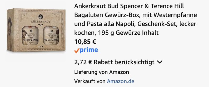 🍲 Ankerkraut Bud Spencer & Terence Hill Bagaluten Gewürz Box ab 10,85€ (statt 21€)