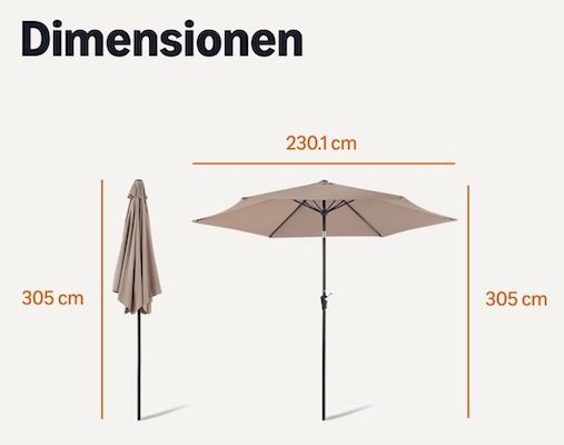 🏖️ Amazon Basics Sonnenschirm mit 305cm für 44,53€ (statt 53€) 🏖️ Amazon Basics Sonnenschirm mit 305cm für 44,53€ (statt 53€)