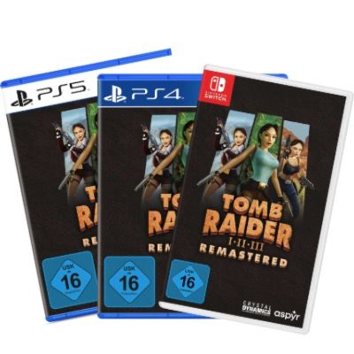 🛕 Tomb Raider 1-3 Remastered – Switch, PS4 & PS5 für 22,99€ (statt bis 28€)