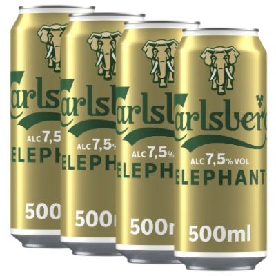 🍺 24x Carlsberg 🐘 Elephant Bier mit 7,5 % Vol. (0,5l) ab 22,32€ (statt 32€)