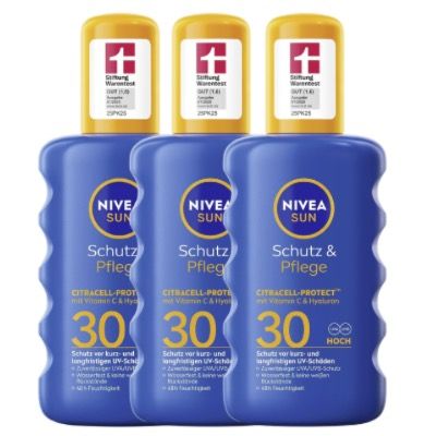 ☀️☀️☀️ 3x Nivea Sun Schutz & Pflege Spray je 200ml LSF 30 ➡️ ab 16,78€ (statt 30€)