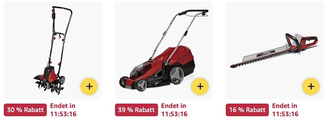 🏡 Amazon: Rasenmäher & Gartenwerkzeuge Sale z.B. Einhell Kettensäge für 99,99€ (statt 119€)