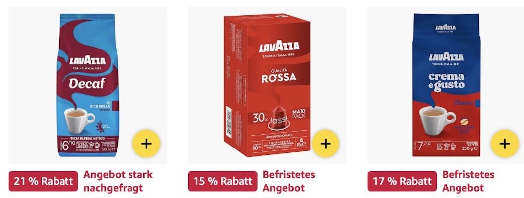 🤑🔝☕️ Amazon: Kaffeebohnen, Pads & Kapseln z.B. Tassimo Kapseln Limited Edition Cinnamon Roll für 26€ (statt 33€)